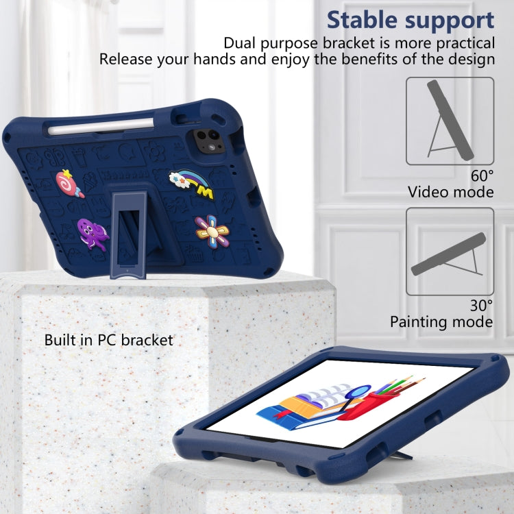 For iPad Air 11 2025 / 2024 Hi Baby EVA Full Body Tablet Case with Strap(Navy Blue) - iPad Air 11 2025 / 2024 Cases by PMC TechLife | Online Shopping South Africa | PMC TechLife | Buy Now Pay Later Mobicred