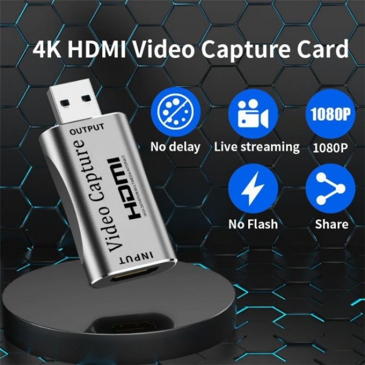 C30 For Game Live Streaming Aluminum Alloy USB Male to HDMI Female HD Video Capture Card - Video Capture Solutions by PMC TechLife | Online Shopping South Africa | PMC TechLife | Buy Now Pay Later Mobicred