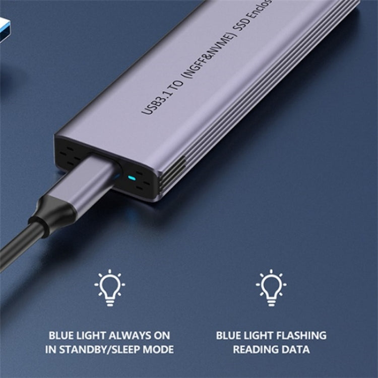 S186 Aluminum Alloy NVME M.2 External Hard Drive Enclosure USB3.1 10Gbps SATA SSD Case - free shipping - PMC TechLife - Order now!