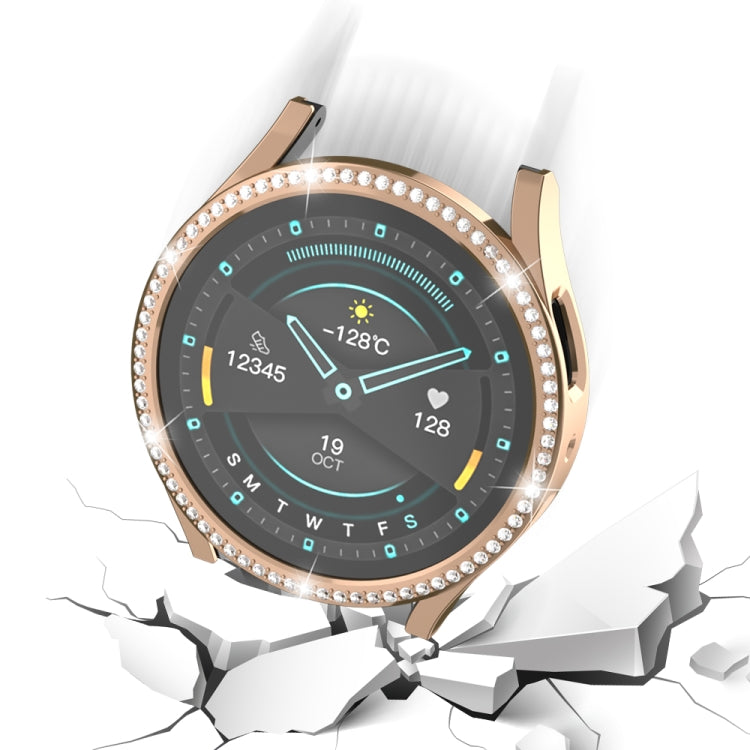 For Samsung Galaxy Watch 7 40mm Single Diamond Hollow PC Watch Protective Case(Silver) - Watch Cases by PMC TechLife | Online Shopping South Africa | PMC TechLife | Buy Now Pay Later Mobicred