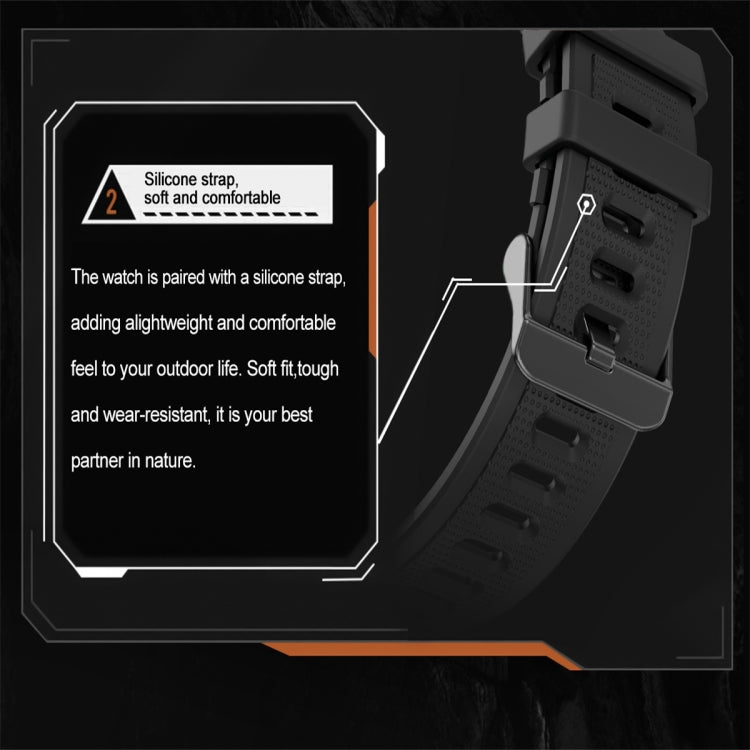 KC86 1.43 inch Color Screen Smart Watch, Support Bluetooth Call / Health Monitoring(Camouflage Orange) - Smart Watches by PMC TechLife | Online Shopping South Africa | PMC TechLife | Buy Now Pay Later Mobicred
