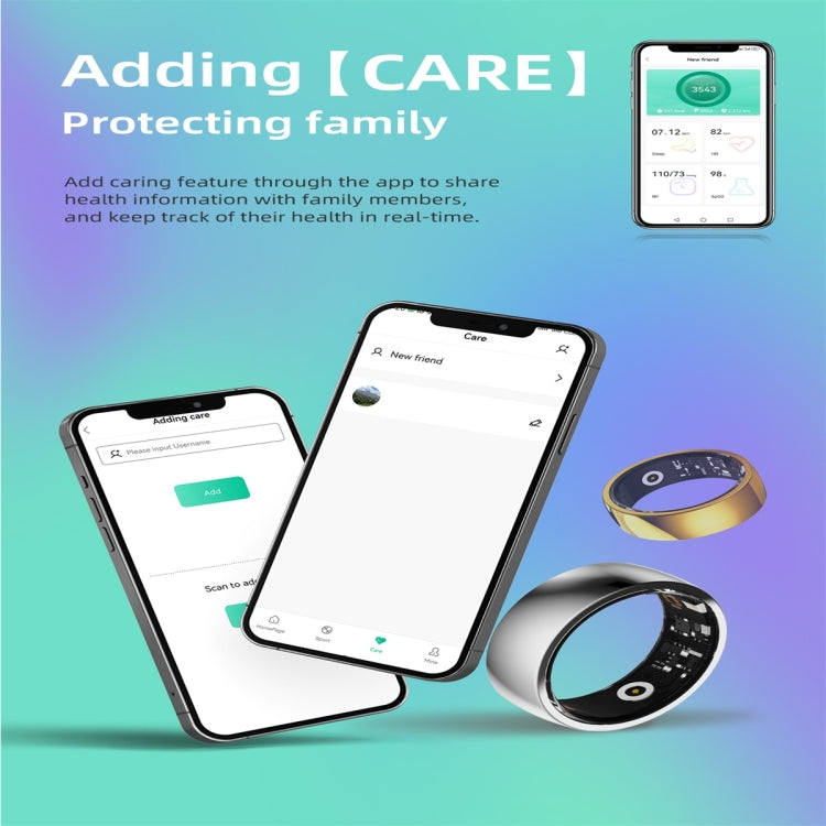 R09M SIZE 18 Smart Ring, Support Health Monitoring / Care For Families(Black) - free shipping - PMC TechLife - Order now!