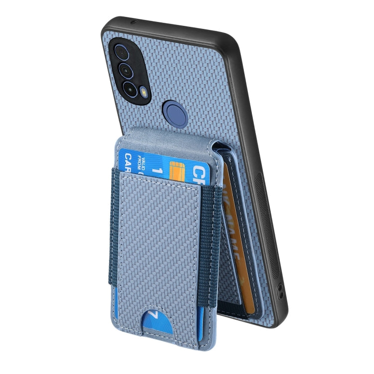 For Motorola Moto G Stylus 5G 2024 Carbon Fiber Vertical Flip Wallet Stand Phone Case(Blue) - Motorola Cases by PMC TechLife | Online Shopping South Africa | PMC TechLife | Buy Now Pay Later Mobicred