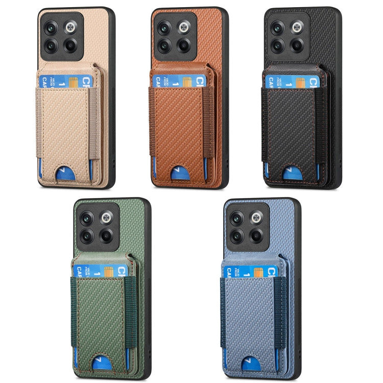 For OnePlus 12 5G Carbon Fiber Vertical Flip Wallet Stand Phone Case(Black) - OnePlus Cases by PMC TechLife | Online Shopping South Africa | PMC TechLife | Buy Now Pay Later Mobicred