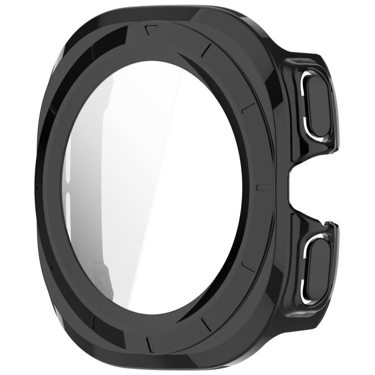 For Samsung Galaxy Watch Ultra 47mm PC+Tempered Film Integrated Waterproof Watch Protective Case(Black) - Watch Cases by PMC TechLife | Online Shopping South Africa | PMC TechLife | Buy Now Pay Later Mobicred