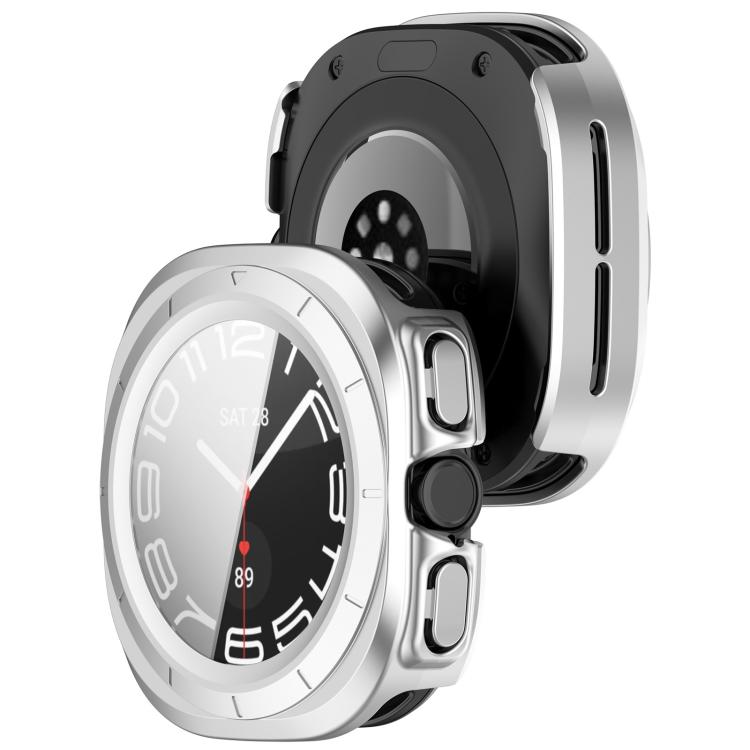For Samsung Galaxy Watch Ultra 47mm Tempered Film Integrated Waterproof PC Watch Protective Case(Silver) - free shipping - PMC TechLife - Order now!