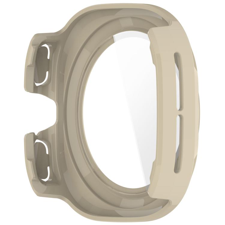 For Samsung Galaxy Watch Ultra 47mm PC+Tempered Film Integrated Waterproof Watch Protective Case(Ivory) - Watch Cases by PMC TechLife | Online Shopping South Africa | PMC TechLife | Buy Now Pay Later Mobicred