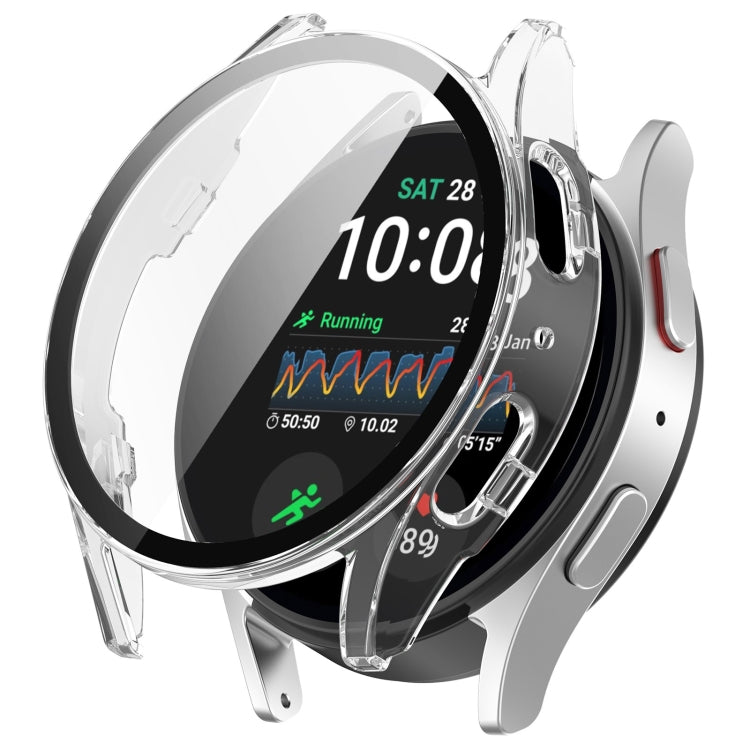 For Samsung Galaxy Watch 7 44mm PC+Tempered Film Integrated Waterproof Watch Protective Case(Transparent) - Watch Cases by PMC TechLife | Online Shopping South Africa | PMC TechLife | Buy Now Pay Later Mobicred