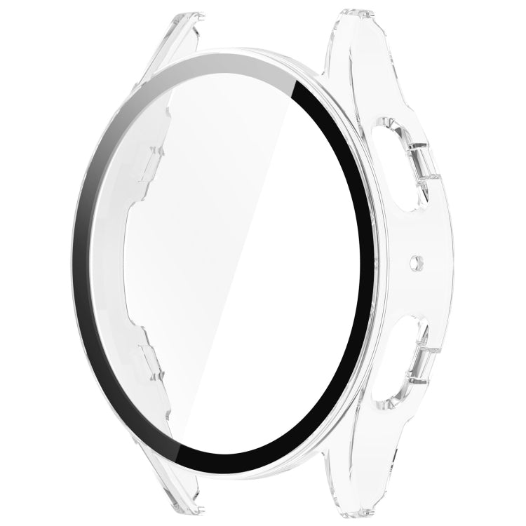 For Samsung Galaxy Watch 7 44mm PC+Tempered Film Integrated Waterproof Watch Protective Case(Transparent) - Watch Cases by PMC TechLife | Online Shopping South Africa | PMC TechLife | Buy Now Pay Later Mobicred