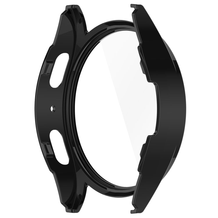 For Samsung Galaxy Watch 7 44mm PC+Tempered Film Integrated Waterproof Watch Protective Case(Black) - Watch Cases by PMC TechLife | Online Shopping South Africa | PMC TechLife | Buy Now Pay Later Mobicred