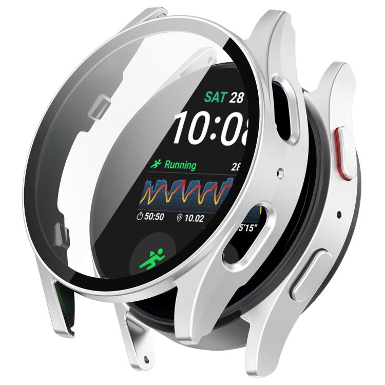For Samsung Galaxy Watch 7 40mm Tempered Film Integrated Water-resistant PC Watch Protective Cover(Silver) - free shipping - PMC TechLife - Order now!