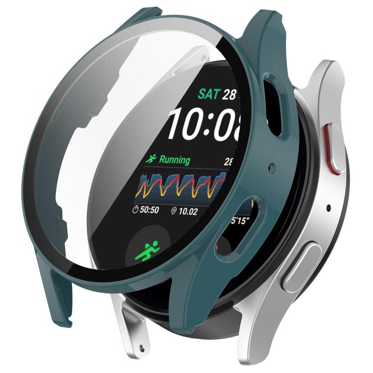 For Samsung Galaxy Watch 7 40mm Tempered Film Integrated Waterproof PC Watch Protective Cover(Pine Green) - free shipping - PMC TechLife - Order now!
