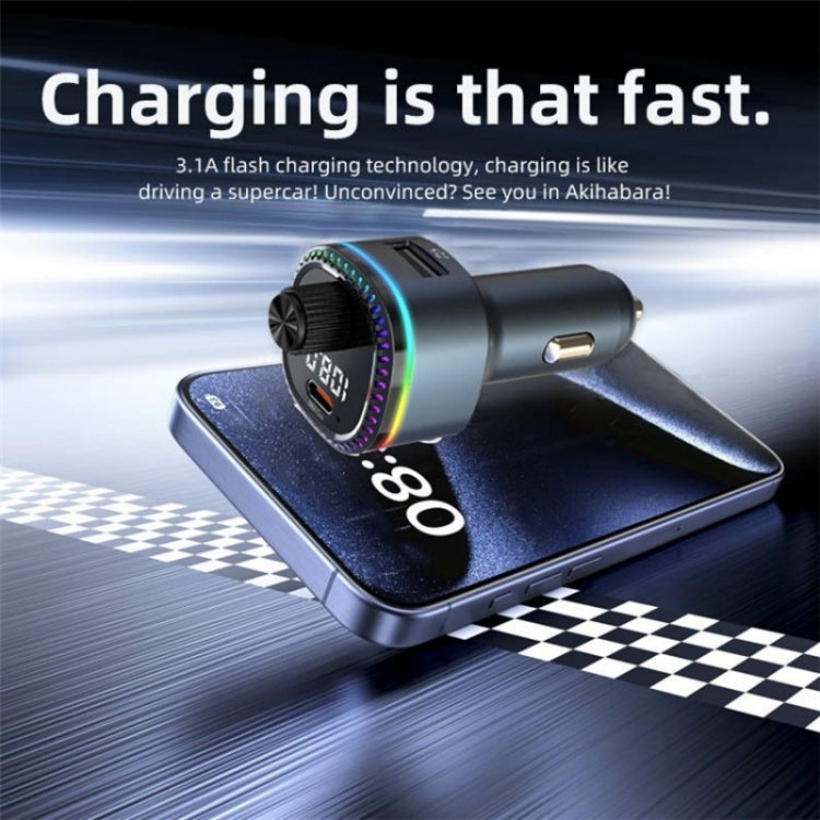 C58 Car MP3 Music Player Type-C + USB Car Charger Bluetooth Adapter FM Transmitter - Car Charger by PMC TechLife | Online Shopping South Africa | PMC TechLife | Buy Now Pay Later Mobicred