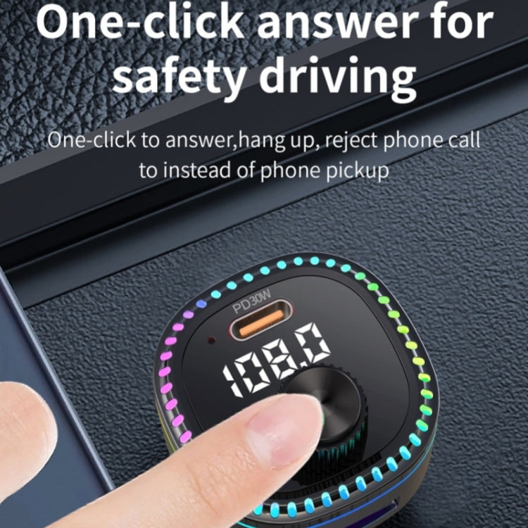 C58 Car MP3 Music Player Type-C + USB Car Charger Bluetooth Adapter FM Transmitter - Car Charger by PMC TechLife | Online Shopping South Africa | PMC TechLife | Buy Now Pay Later Mobicred