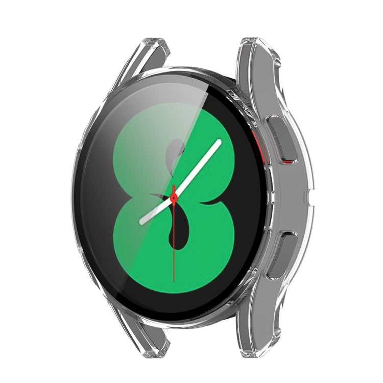 For Samsung Galaxy Watch FE 40mm PC + Tempered Glass Film Integrated Watch Protective Case(Transparent) - Watch Cases by PMC TechLife | Online Shopping South Africa | PMC TechLife | Buy Now Pay Later Mobicred