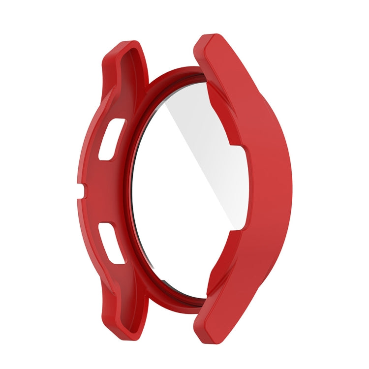 For Samsung Galaxy Watch FE 40mm PC + Tempered Glass Film Integrated Watch Protective Case(Red) - Watch Cases by PMC TechLife | Online Shopping South Africa | PMC TechLife | Buy Now Pay Later Mobicred