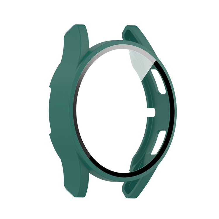 For Samsung Galaxy Watch FE 40mm PC + Tempered Glass Film Integrated Watch Protective Case(Green) - Watch Cases by PMC TechLife | Online Shopping South Africa | PMC TechLife | Buy Now Pay Later Mobicred