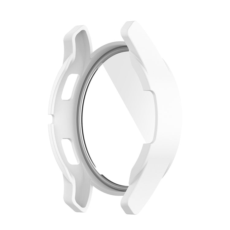 For Samsung Galaxy Watch FE 40mm PC + Tempered Glass Film Integrated Watch Protective Case(White) - Watch Cases by PMC TechLife | Online Shopping South Africa | PMC TechLife | Buy Now Pay Later Mobicred