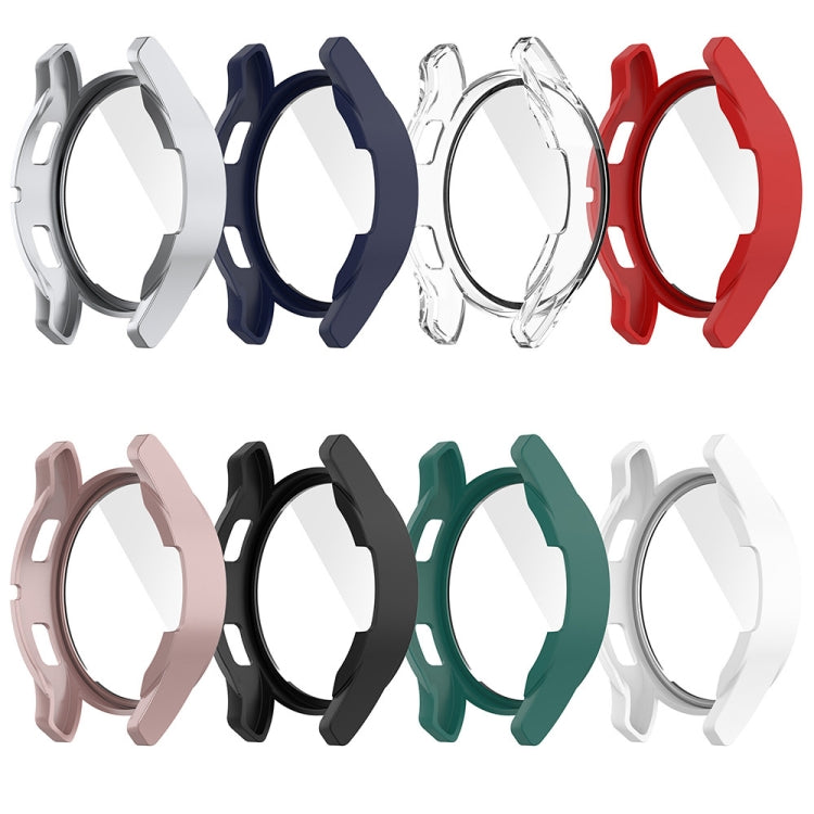 For Samsung Galaxy Watch FE 40mm PC + Tempered Glass Film Integrated Watch Protective Case(White) - Watch Cases by PMC TechLife | Online Shopping South Africa | PMC TechLife | Buy Now Pay Later Mobicred