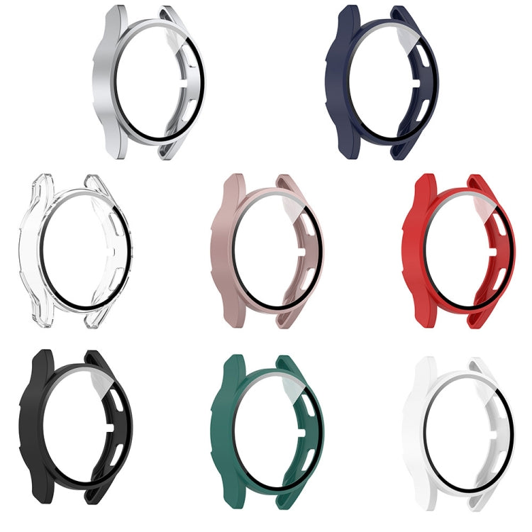 For Samsung Galaxy Watch FE 40mm PC + Tempered Glass Film Integrated Watch Protective Case(Silver) - Watch Cases by PMC TechLife | Online Shopping South Africa | PMC TechLife | Buy Now Pay Later Mobicred