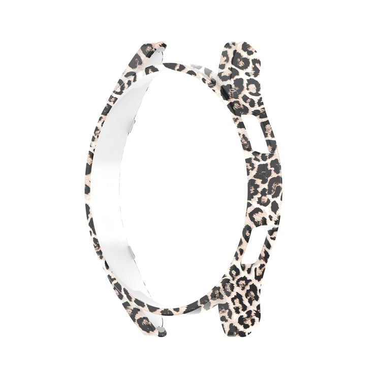 For Samsung Galaxy Watch FE 40mm Half Pack Hollow PC Watch Protective Case(Black Hair Leopard) - Watch Cases by PMC TechLife | Online Shopping South Africa | PMC TechLife | Buy Now Pay Later Mobicred