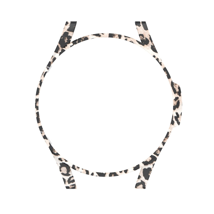 For Samsung Galaxy Watch FE 40mm Half Pack Hollow PC Watch Protective Case(Black Hair Leopard) - Watch Cases by PMC TechLife | Online Shopping South Africa | PMC TechLife | Buy Now Pay Later Mobicred