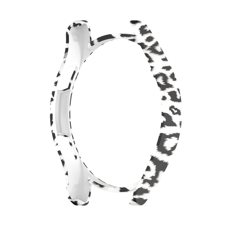 For Samsung Galaxy Watch FE 40mm Half Pack Hollow PC Watch Protective Case(White Hair Leopard) - Watch Cases by PMC TechLife | Online Shopping South Africa | PMC TechLife | Buy Now Pay Later Mobicred