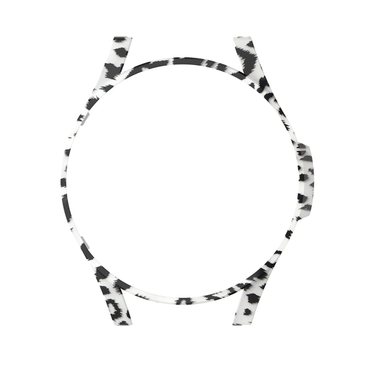 For Samsung Galaxy Watch FE 40mm Half Pack Hollow PC Watch Protective Case(White Hair Leopard) - Watch Cases by PMC TechLife | Online Shopping South Africa | PMC TechLife | Buy Now Pay Later Mobicred