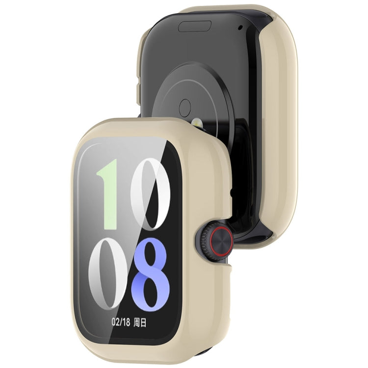For vivo Watch GT PC + Tempered Glass Film Integrated Watch Protective Case(Ivory White) - Watch Case by PMC TechLife | Online Shopping South Africa | PMC TechLife | Buy Now Pay Later Mobicred
