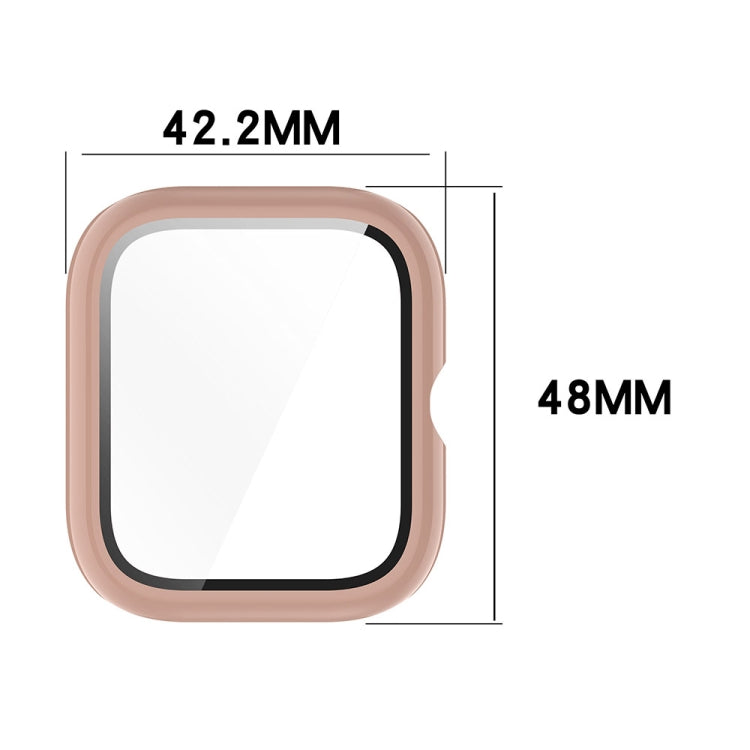 For vivo Watch GT PC + Tempered Glass Film Integrated Watch Protective Case(Ivory White) - Watch Case by PMC TechLife | Online Shopping South Africa | PMC TechLife | Buy Now Pay Later Mobicred
