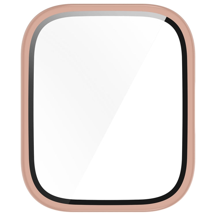 For Amazfit bip5 Unity PC + Tempered Glass Film Integrated Watch Protective Case(Sakura Pink) - Watch Cases by PMC TechLife | Online Shopping South Africa | PMC TechLife | Buy Now Pay Later Mobicred