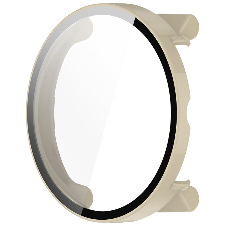 For Suunto Race PC + Tempered Glass Film Integrated Watch Protective Case(Ivory White) - Watch Case by PMC TechLife | Online Shopping South Africa | PMC TechLife | Buy Now Pay Later Mobicred