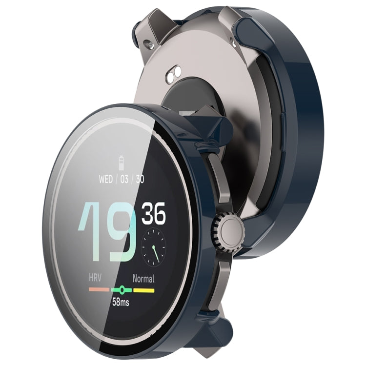 For Suunto Race PC + Tempered Glass Film Integrated Watch Protective Case(Deep Blue) - Watch Case by PMC TechLife | Online Shopping South Africa | PMC TechLife | Buy Now Pay Later Mobicred