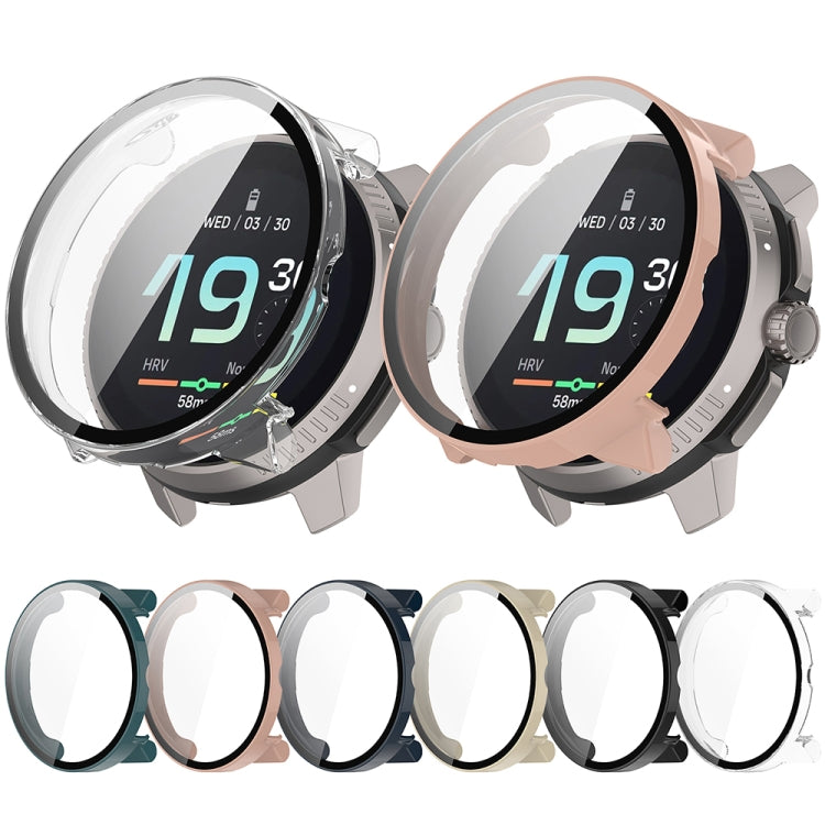 For Suunto Race PC + Tempered Glass Film Integrated Watch Protective Case(Black) - Watch Case by PMC TechLife | Online Shopping South Africa | PMC TechLife | Buy Now Pay Later Mobicred