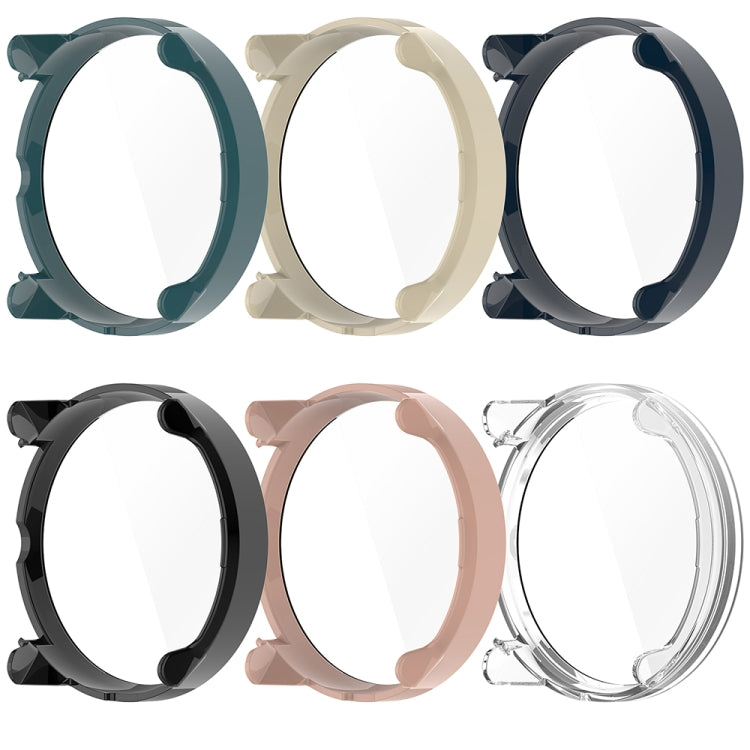 For Suunto Race PC + Tempered Glass Film Integrated Watch Protective Case(Ivory White) - Watch Case by PMC TechLife | Online Shopping South Africa | PMC TechLife | Buy Now Pay Later Mobicred