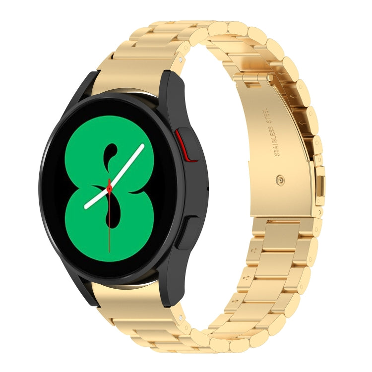 For Samsung Galaxy Watch 7 40 / 44mm Three Bead Stainless Steel Metal Watch Strap(Gold) - free shipping - PMC TechLife - Order now!