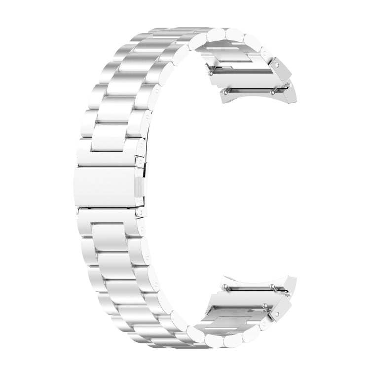 For Samsung Galaxy Watch FE 40mm Three Bead Stainless Steel Metal Watch Strap(Silver) - free shipping - PMC TechLife - Order now!