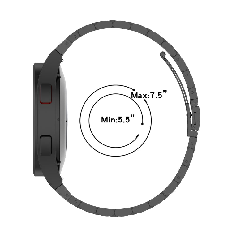 For Samsung Galaxy Watch Ultra 47mm / Ultra 2025 Three Bead Stainless Steel Metal Watch Strap(Silver) - free shipping - PMC TechLife - Order now!