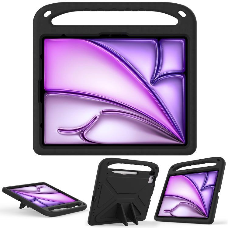 For iPad Pro 13 2024 Handle EVA Shockproof Tablet Case with Holder(Black) - iPad Pro 13 2024 Cases by PMC TechLife | Online Shopping South Africa | PMC TechLife | Buy Now Pay Later Mobicred