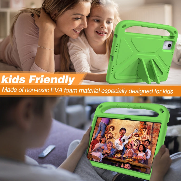 For iPad Pro 13 2024 Handle EVA Shockproof Tablet Case with Holder(Green) - iPad Pro 13 2024 Cases by PMC TechLife | Online Shopping South Africa | PMC TechLife | Buy Now Pay Later Mobicred