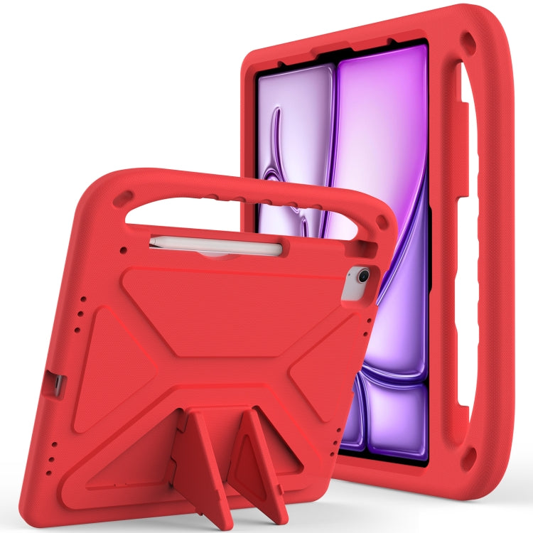 For iPad Air 13 2025 / 2024 Handle EVA Shockproof Tablet Case with Holder(Red) - iPad Air 13 2025 / 2024 Cases by PMC TechLife | Online Shopping South Africa | PMC TechLife | Buy Now Pay Later Mobicred