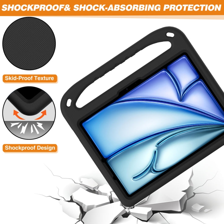 For iPad Air 11 / Pro 11 2024 Handle EVA Shockproof Tablet Case with Holder(Black) - iPad Air 11 2024 Cases by PMC TechLife | Online Shopping South Africa | PMC TechLife | Buy Now Pay Later Mobicred