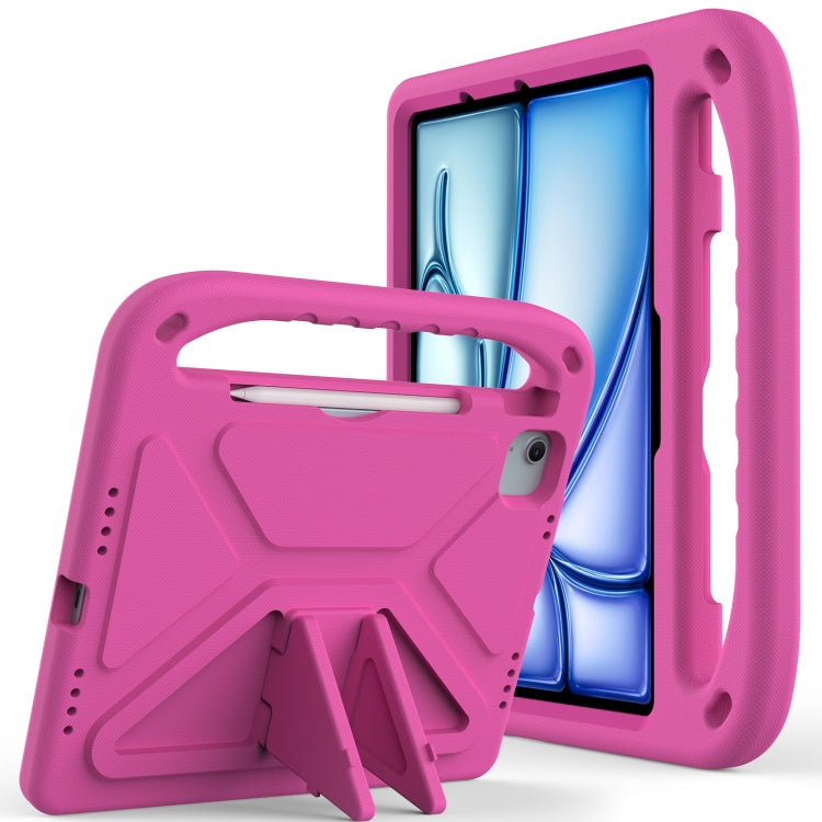 For iPad Air 11 / Pro 11 2024 Handle EVA Shockproof Tablet Case with Holder(RoseRed) - iPad Air 11 2024 Cases by PMC TechLife | Online Shopping South Africa | PMC TechLife | Buy Now Pay Later Mobicred