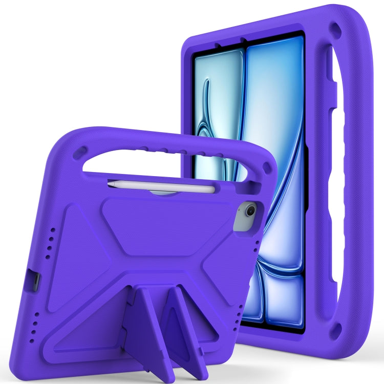 For iPad Air 11 2025 / 2024 / Pro 11 2024 Handle EVA Shockproof Tablet Case with Holder(Purple) - free shipping - PMC TechLife - Order now!