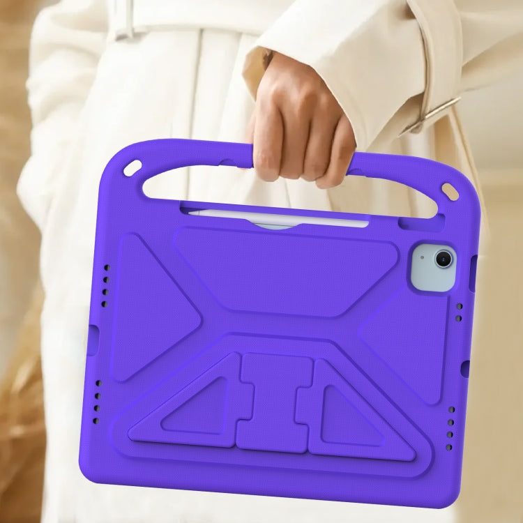 For iPad Air 11 2025 / 2024 / Pro 11 2024 Handle EVA Shockproof Tablet Case with Holder(Purple) - free shipping - PMC TechLife - Order now!