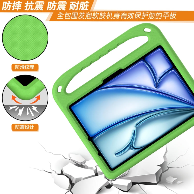 For iPad Air 11 2025 / 2024 / Pro 11 2024 Handle EVA Shockproof Tablet Case with Holder(Green) - iPad Air 11 2025 / 2024 Cases by PMC TechLife | Online Shopping South Africa | PMC TechLife | Buy Now Pay Later Mobicred