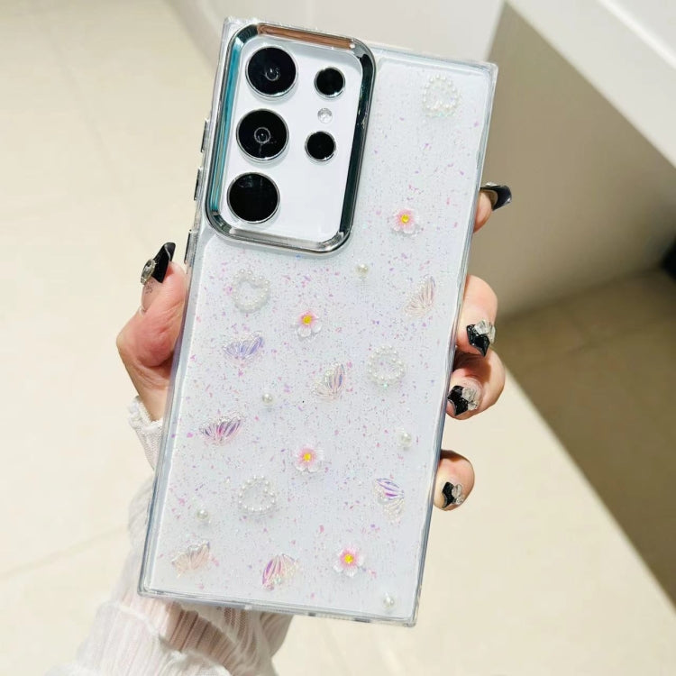 For Samsung Galaxy S25 Ultra 5G Three-dimensional Bow Pearl Love Flower TPU  Phone Case(Butterfly Love Flowers) - Galaxy S25 Ultra 5G Cases by PMC Jewellery | Online Shopping South Africa | PMC Jewellery | Buy Now Pay Later Mobicred