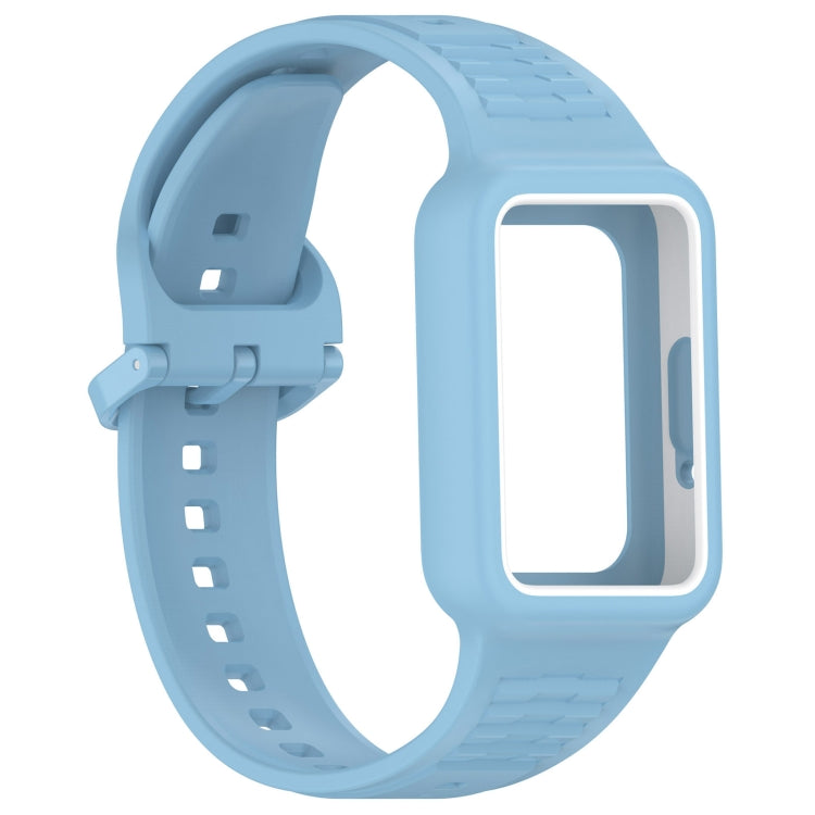For Samsung Galaxy Fit3 Two Color Frame Integrated Silicone Watch Band(Sky Blue) - free shipping - PMc TechLife - Order now!