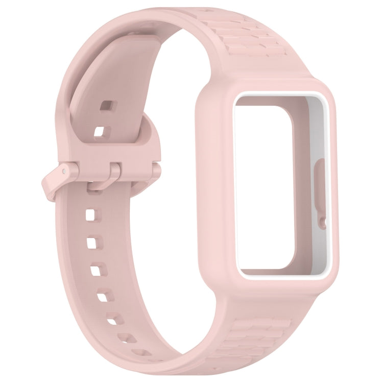 For Samsung Galaxy Fit3 Two Color Frame Integrated Silicone Watch Band(Light Pink) - free shipping - PMc TechLife - Order now!