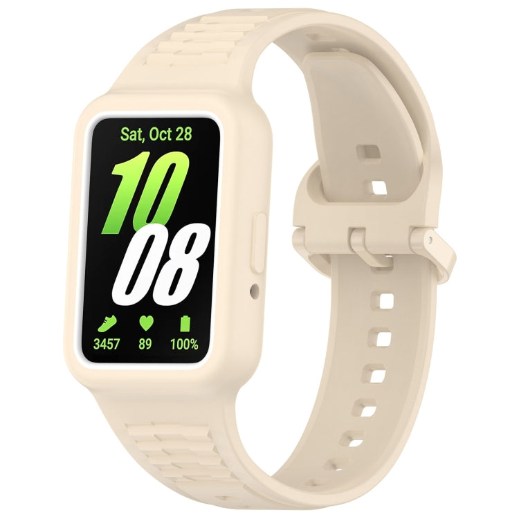 For Samsung Galaxy Fit3 Two Color Frame Integrated Silicone Watch Band(Dream White) - free shipping - PMc TechLife - Order now!